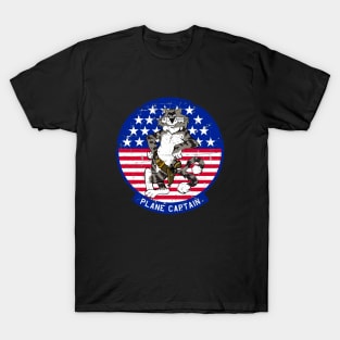 F-14 Tomcat -Plane Captain- Grunge Style T-Shirt